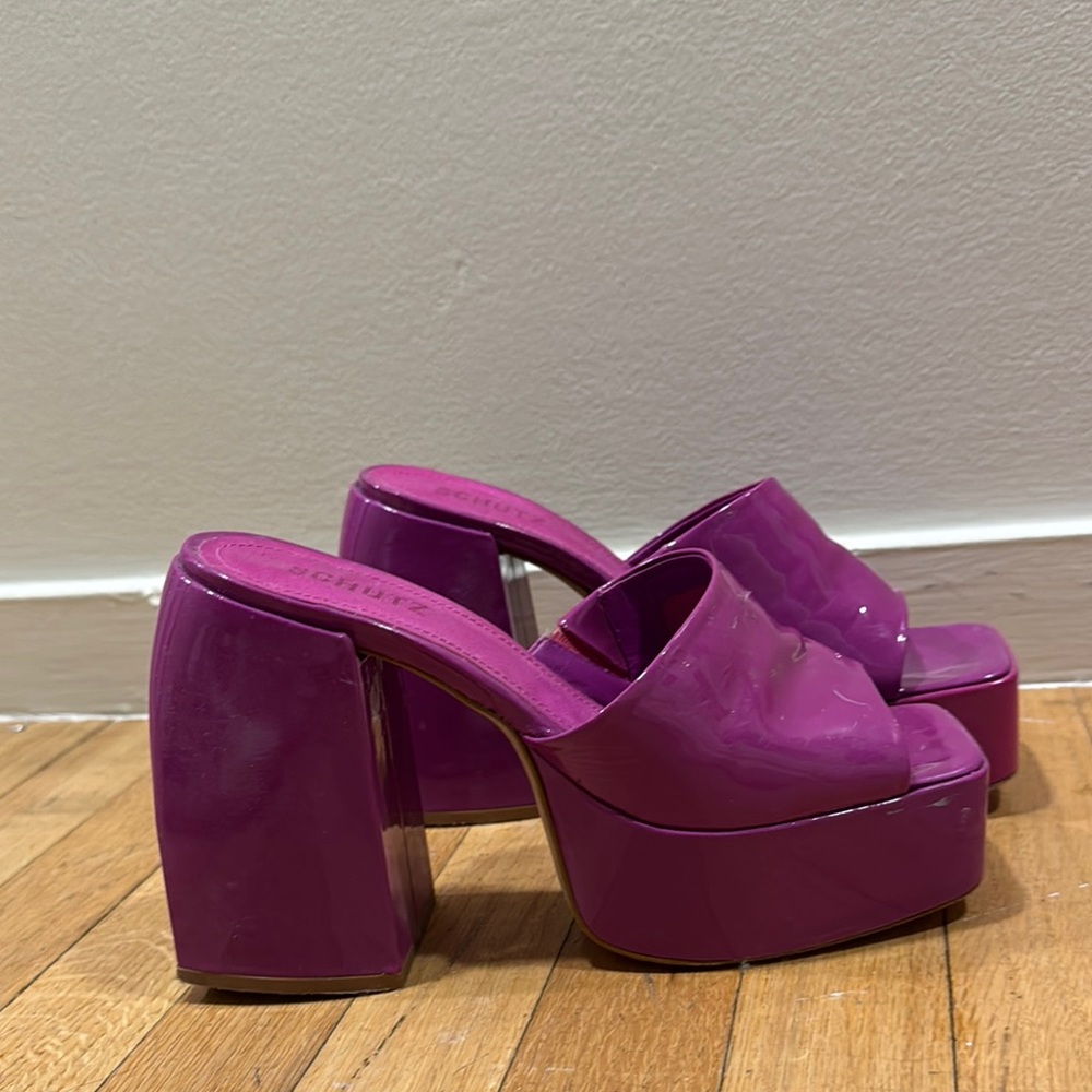 Schutz Purple Platform Heels